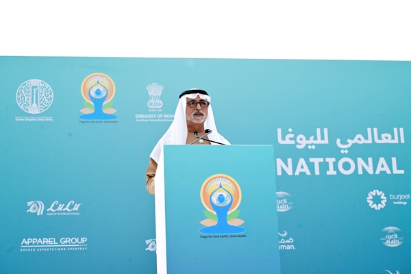 Nahyan bin Mubarak Attends the 11th International Day of Yoga Celebration in Abu Dhabi